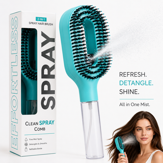 Klarven SleekMist™ 2-in-1 Spray Hair Brush